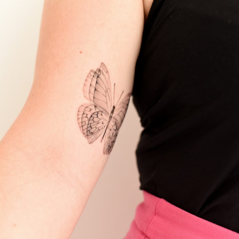 Tattoo Papillon X-Ray Transparence bras